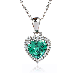 Silver Heart Pendant With Alexandrite