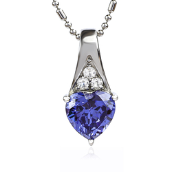 Tanzanite Heart Shape Pendant