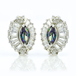 Very Elegant Mystic Topaz .925 Sterling Silver Earrings