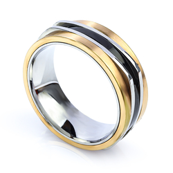 Elegant Havana Stainless Steel Ring