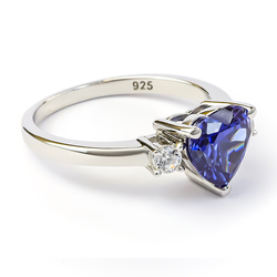 Heart Shape Tanzanite Ring