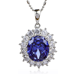 Tanzanite Pendant With 925 Silver Diana Style