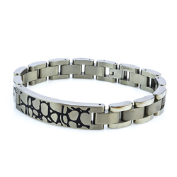 Barraca Stainless Steel Stone Effect Bracelet