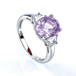Anillo de Alejandrita en Plata .925 ( Azul/Morado )
