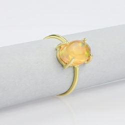 Anillo de Opalo Mexicano 14K Oro Amarillo