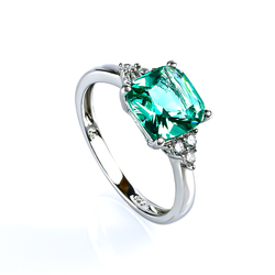 Paraiba Fashion .925 Sterling Silver Ring