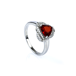 Anillo de Rubi MicroPave