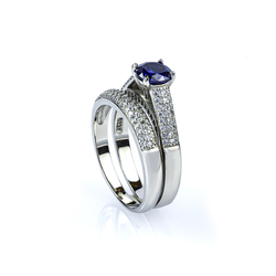 September Birthstone Sapphire Wedding Ring