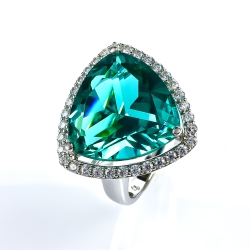 Anillo de Paraiba Corte Trillante
