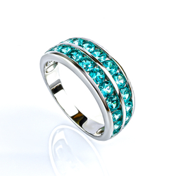 Anillo de Plata de Ley con Paraiba Churumbela