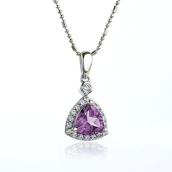 Color Change Alexandrite Pendant Necklace 925 Silver