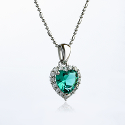 Dije de Corazon Plata Con Paraiba