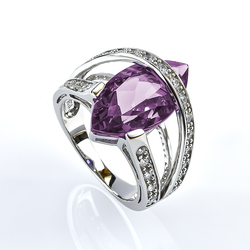 .925 Silver Color Change Alexandrite Ring
