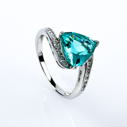 Anillo de Paraiba en Plata de Ley