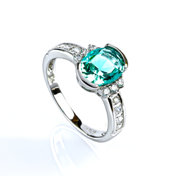 Anillo de Plata con Paraiba