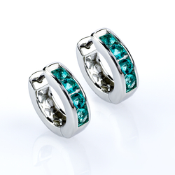 Paraiba 925 Silver Hoops