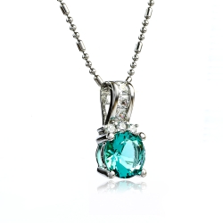 Paraiba en Plata de Ley .925 Collar