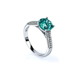 Paraiba Tourmaline Solitaire Stone Ring