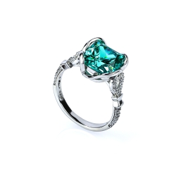 Anillo de Paraiba Turmalina Con Plata