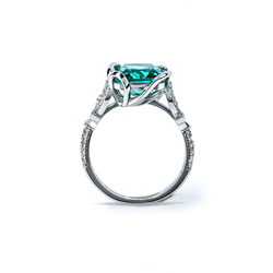 Anillo de Paraiba Turmalina Con Plata