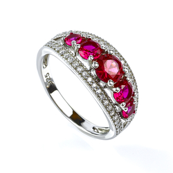 Sterling Silver Ruby Ring