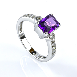 Silver Amethyst Ring