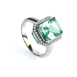 Alexandrite Emerald Cut Stone Ring