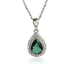 Hermoso Dije de Plata .925 con Alejandrita Azul a Verde
