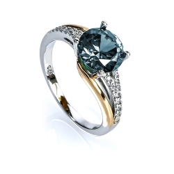 8 mm Anillo de Alejandrita Cambia de Color Corte Redonda .925