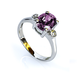 9 mm x 7 mm Alexandrite Fashion Ring in Sterling Silver