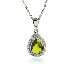 Yellow Color Changing Alexandrite Silver Pendant
