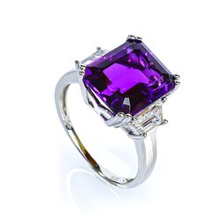 High Quality Amethyst .925 Sterling Silver Ring