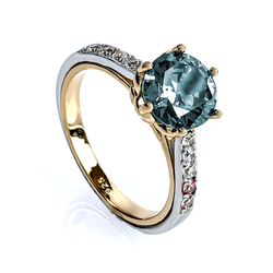 Color Change Alexandrite Silver Princess Cut Ring 8 mm
