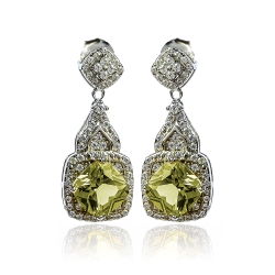 Cambio de color Alejandrita Juego de plata Amarillo Verde