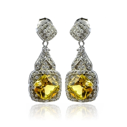 Cambio de color Alejandrita Juego de plata Amarillo Verde