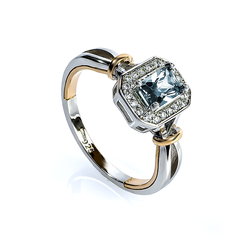 Alexandrite Sterling Silver Ring 6 mm x 4 mm Emerald Cut Stone
