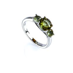 3 Stone Zultanite .925 Silver Ring