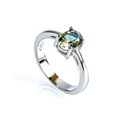 Zultanite Solitaire Sterling Silver Ring