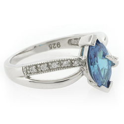 Blue Topaz Silver Ring