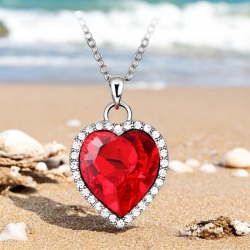 Hermoso Collar de Corazón con Cristal Swarovski