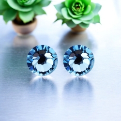 Hermosos Aretes de Cristal Swarovski con Rodio Azules