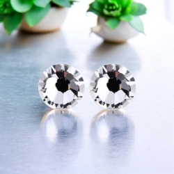 Divinos Aretes de Cristal Swarovski con Rodio Color Blanco