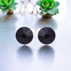 Divinos Aretes de Cristal Swarovski con Rodio Negros