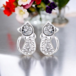 Aretes de Gato con Cristales