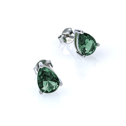 Pear Cut Alexandrite Stud Earrings in.925 Silver