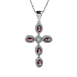 Cruz de Plata Con Alejandrita Cambia de Color