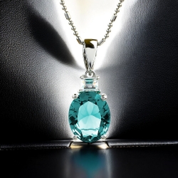 Dije de Plata de Ley con Alejandrita ( Verde/Azul )