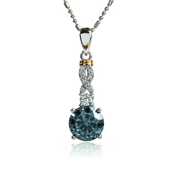 Alexandrite Pendant and Earrings Set With 925 Sterling Silver