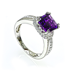 Blue Majestic Amethyst .925 Silver Ring