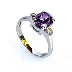 Amethyst Fashion Ring in Sterling Silver